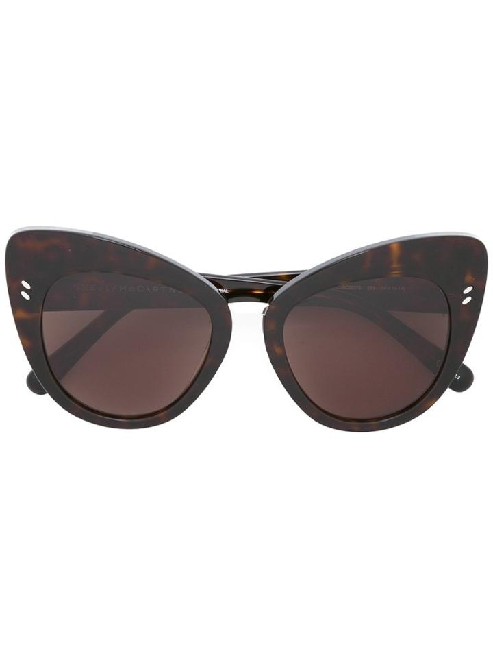 Stella Mccartney Eyewear Cat Eye Frame Sunglasses - Brown