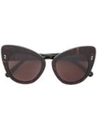 Stella Mccartney Eyewear Cat Eye Frame Sunglasses - Brown