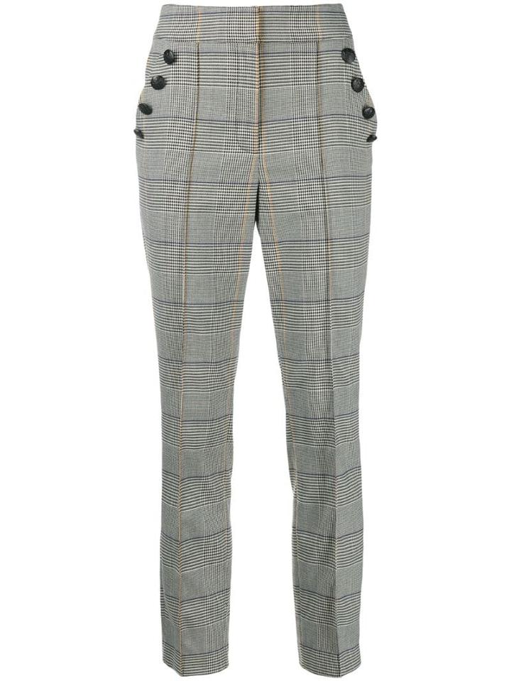 Veronica Beard Virgil Houndstooth Trousers - White