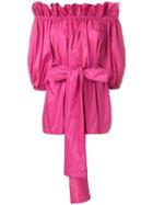 Stella Mccartney Off-the-shoulder Belted Blouse - Pink