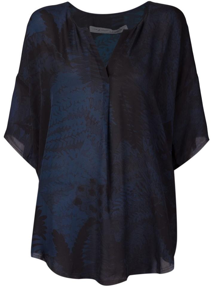 Raquel Allegra Printed V-neck Top