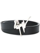 Giuseppe Zanotti Design Logo Embellished Belt - Black