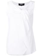 Paule Ka Structured Top With Front Knot - White