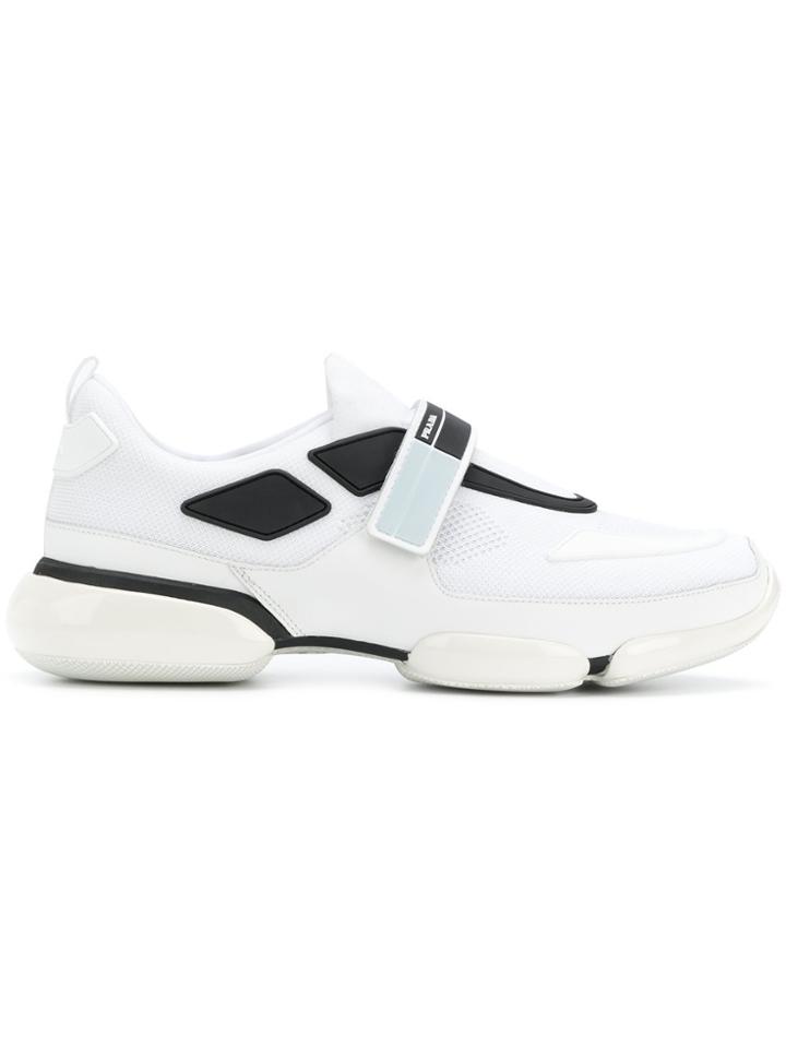 Prada Touch-strap Sneakers - White