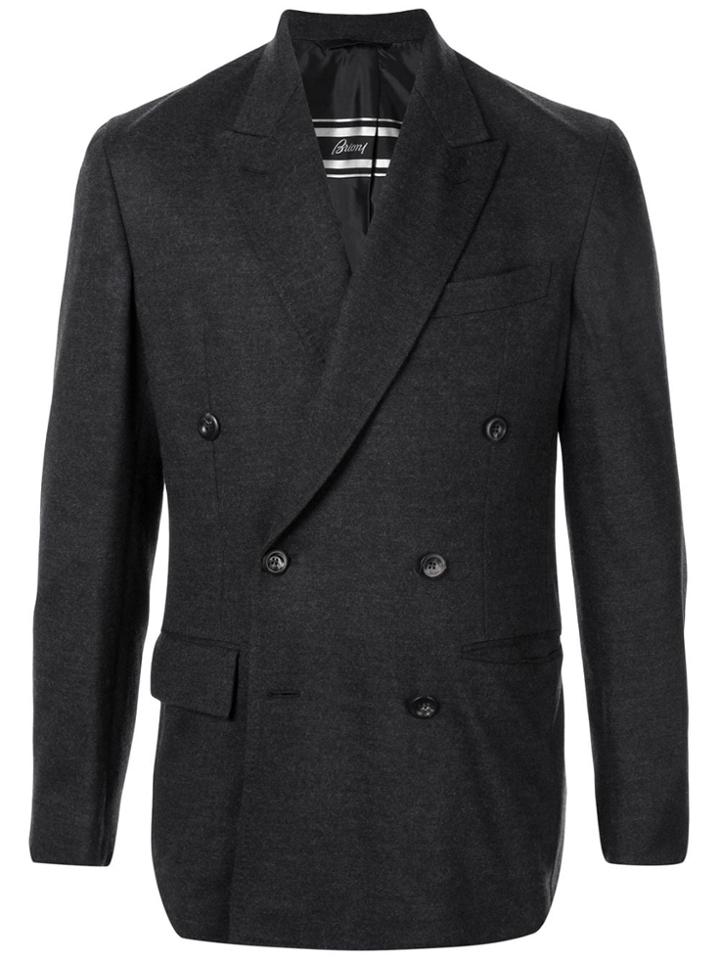 Brioni Double Breasted Blazer - Grey