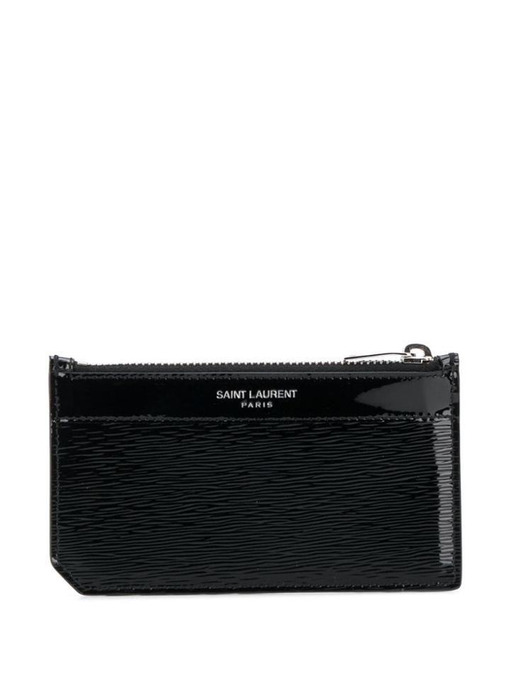 Saint Laurent Logo Stamp Purse - Black