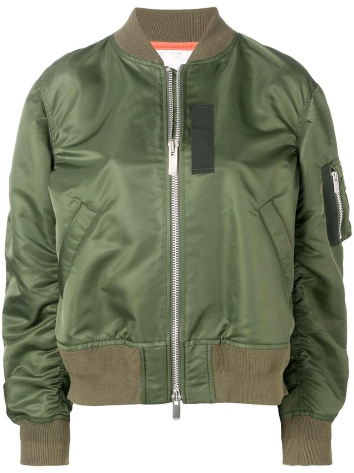 Sacai Sleeve Pocket Bomber Jacket - Green