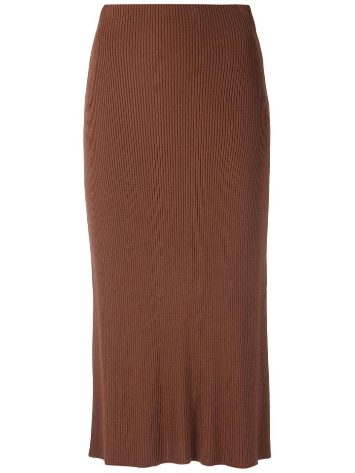 Osklen Knit Midi Skirt - Brown