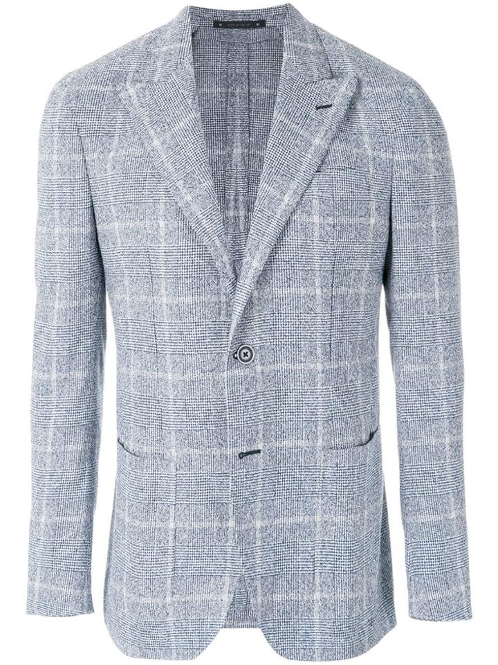 Bagnoli Sartoria Napoli Checked Blazer - Blue