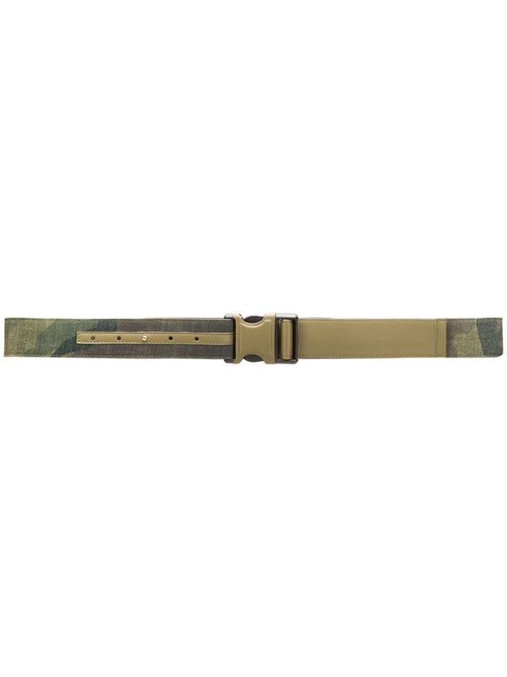 Ermanno Scervino Camouflage Buckle Belt - Green