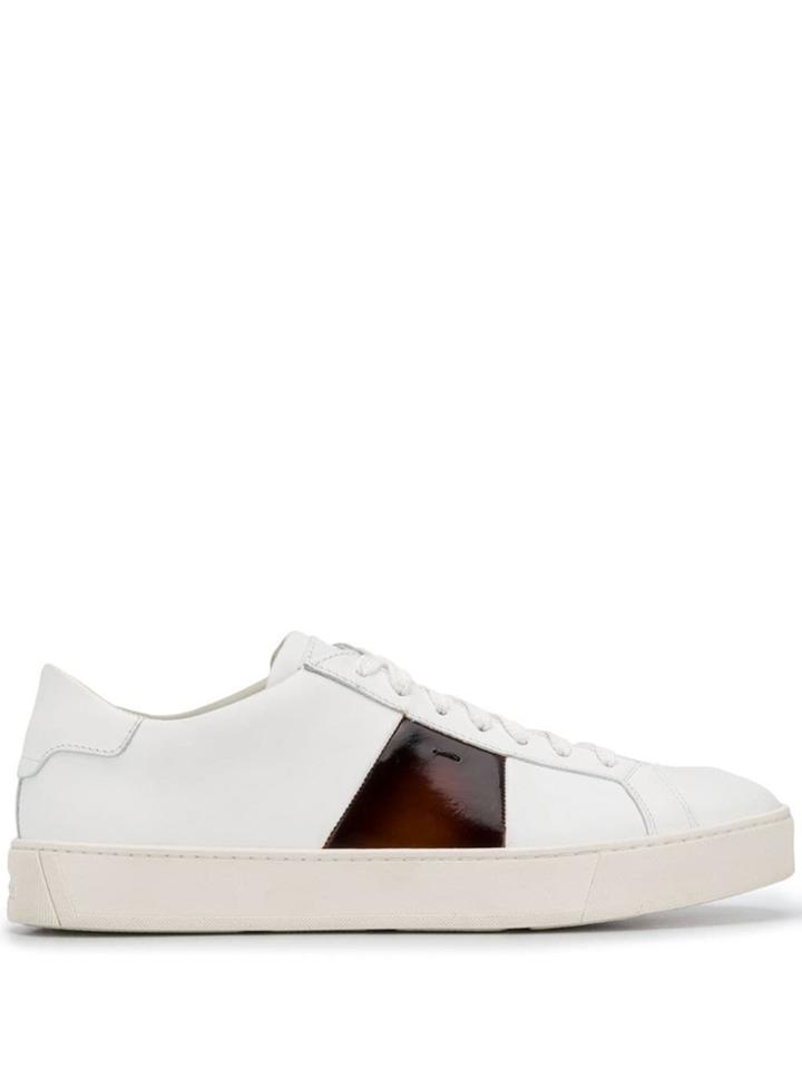 Santoni Contrast Stripe Sneakers - White