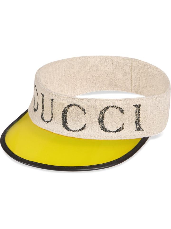 Gucci Vinyl Visor With Gucci Logo - Yellow