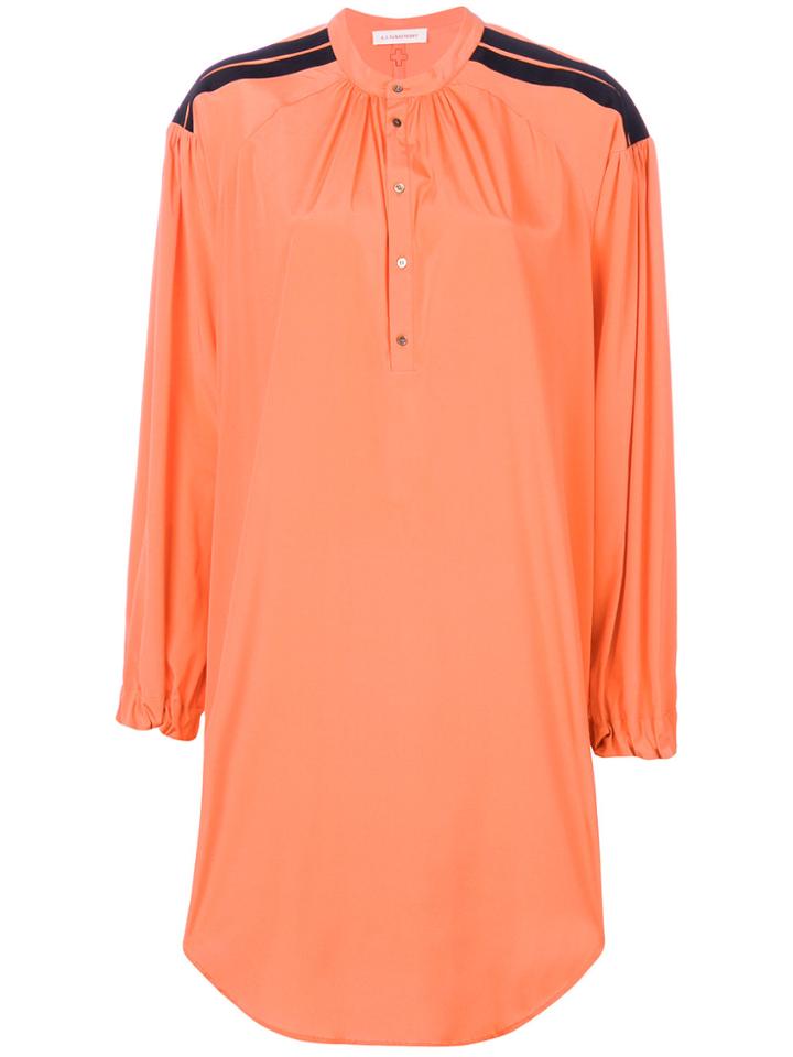 A.f.vandevorst Oversized Mandarin Collar Shirt - Yellow & Orange
