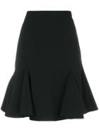 Msgm Flared Godet Skirt - Black