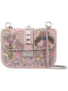 Valentino - Valentino Garavani Chain Crossbody Bag - Women - Leather/metal (other)/glass - One Size, Women's, Nude/neutrals, Leather/metal (other)/glass