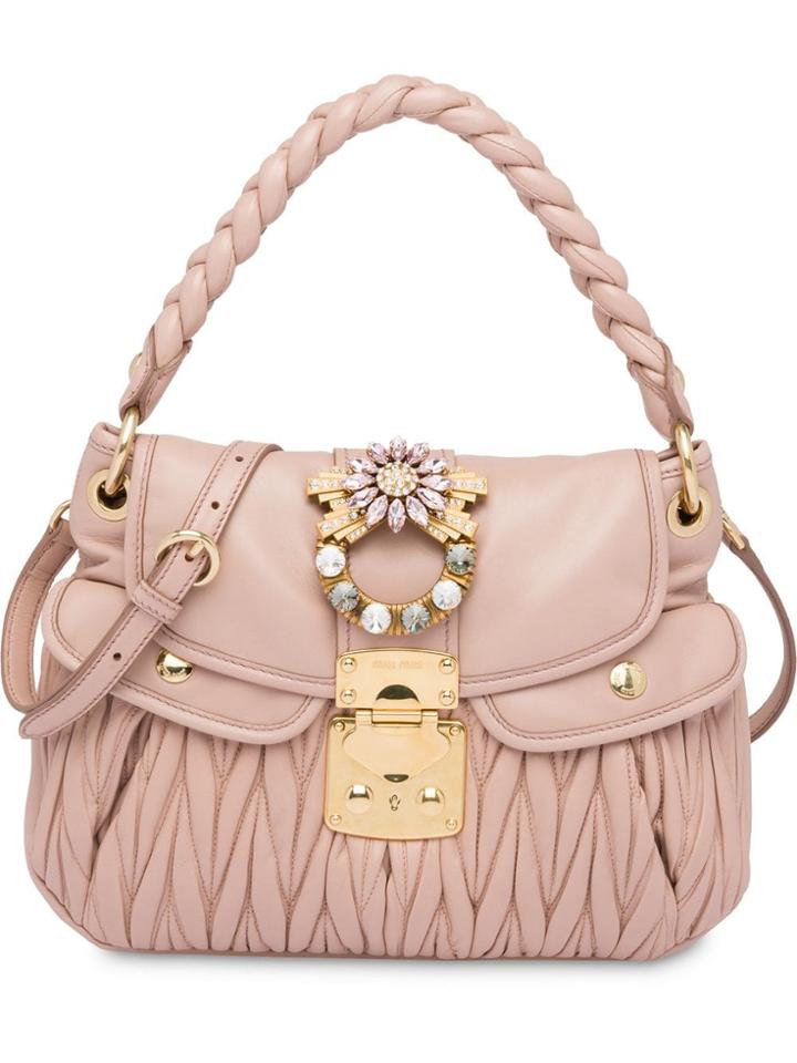 Miu Miu Miu Coffer Leather Bag - Neutrals