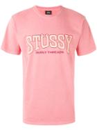 Stussy - Logo Print T-shirt - Men - Cotton - M, Pink/purple, Cotton