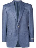 Canali Micro-check Suit Jacket - Blue