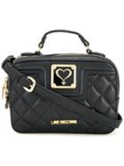 Quilted Crossbody Bag - Women - Polyurethane - One Size, Black, Polyurethane, Love Moschino