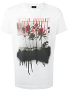 Diesel Printed Motif T-shirt, Men's, Size: Xl, White, Cotton