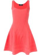 Dsquared2 Flared Sleeveless Dress, Women's, Size: L, Pink/purple, Viscose/polyester