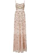 Needle & Thread Embroidered Floral Shift Dress, Women's, Size: 6, Pink/purple, Nylon/polyester