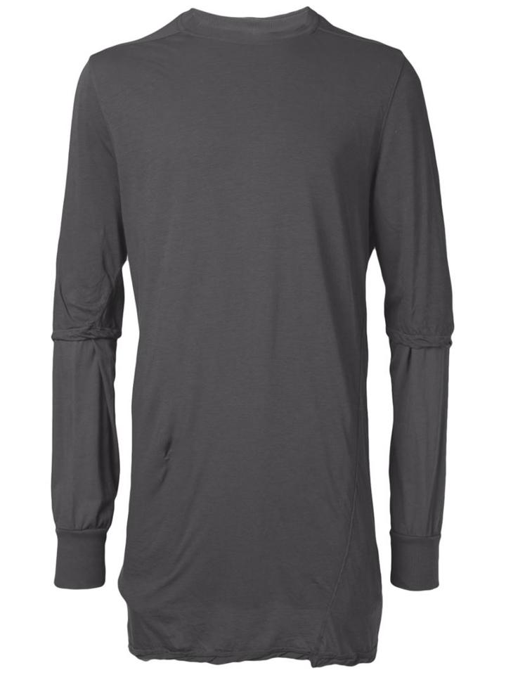 Rick Owens Drkshdw Hustler Layered T-shirt, Men's, Size: Xl, Grey, Cotton