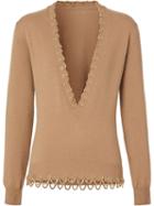 Burberry Chain Detail Cashmere Sweater - Neutrals