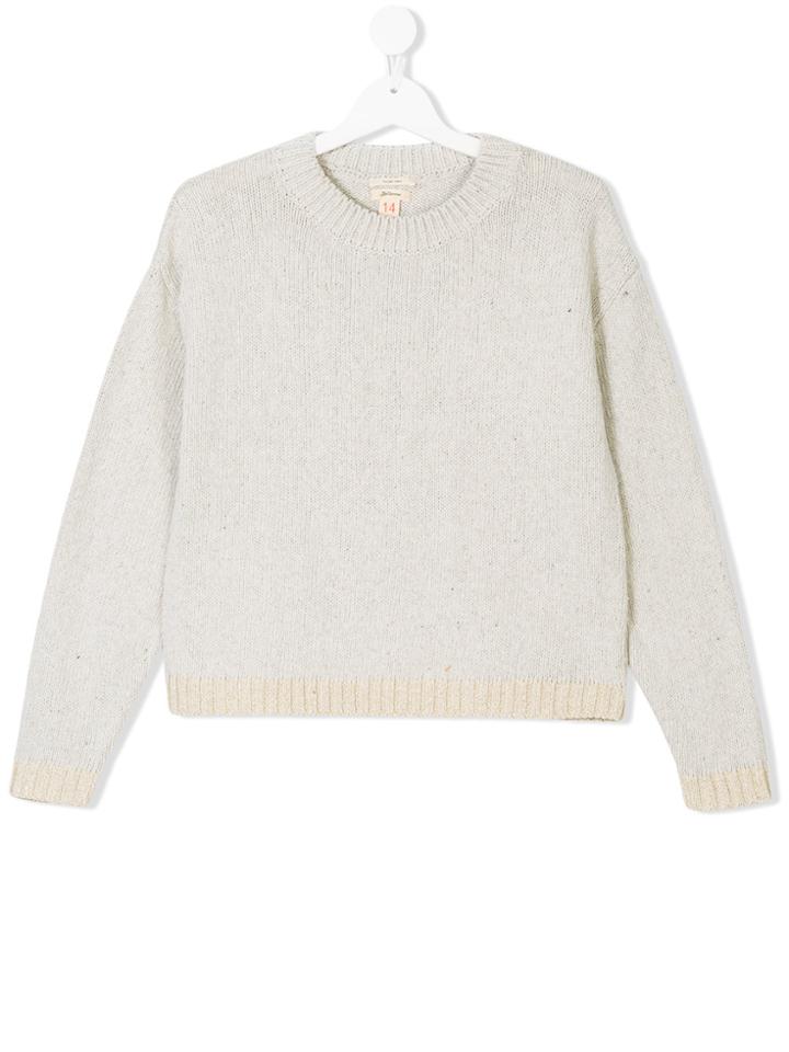 Bellerose Kids Two-tone Knit Jumper - Nude & Neutrals