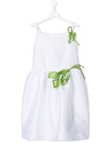 Mi Mi Sol Leaf Detail Dress - White