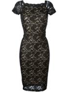 Plein Sud Floral Lace Fitted Dress