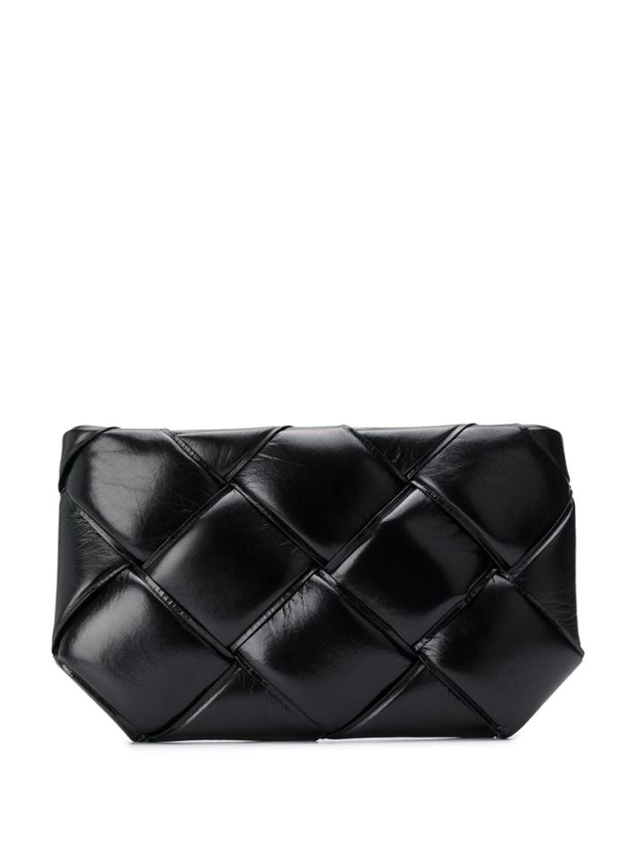 Bottega Veneta Padded Weave Clutch - Black