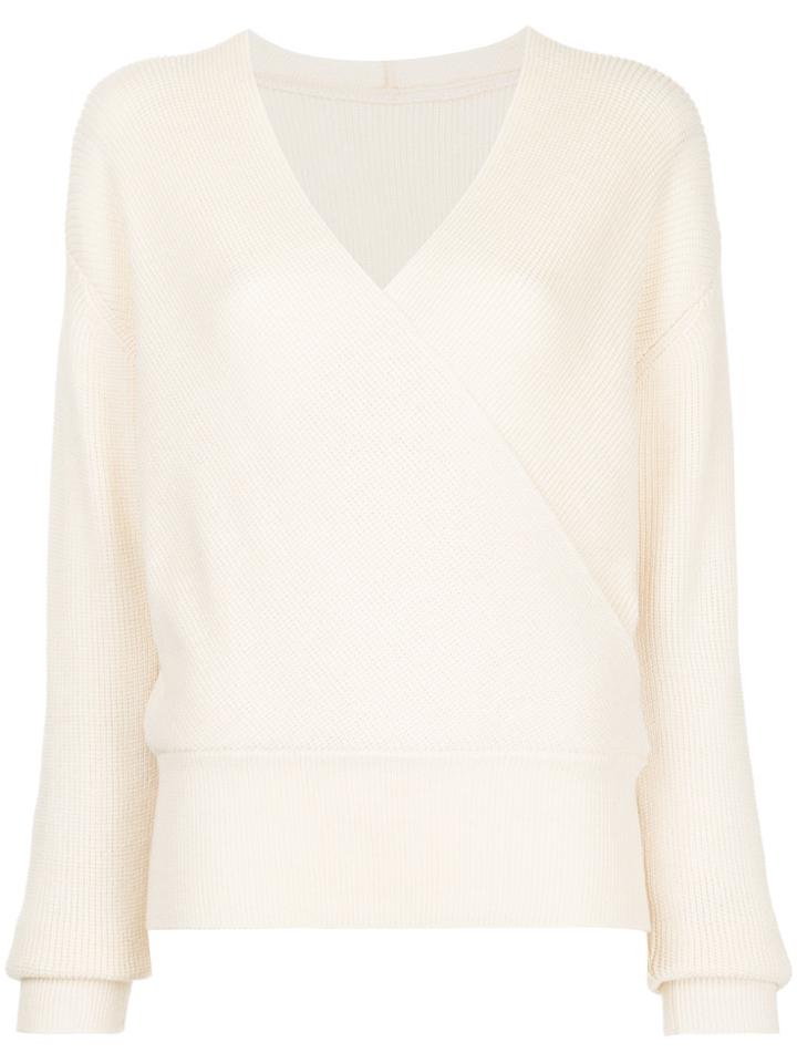 Cityshop V-neck Wrap Jumper - Nude & Neutrals