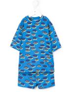 Stella Mccartney Kids Speech Bubble Swim Set, Toddler Boy's, Size: 3 Yrs, Blue