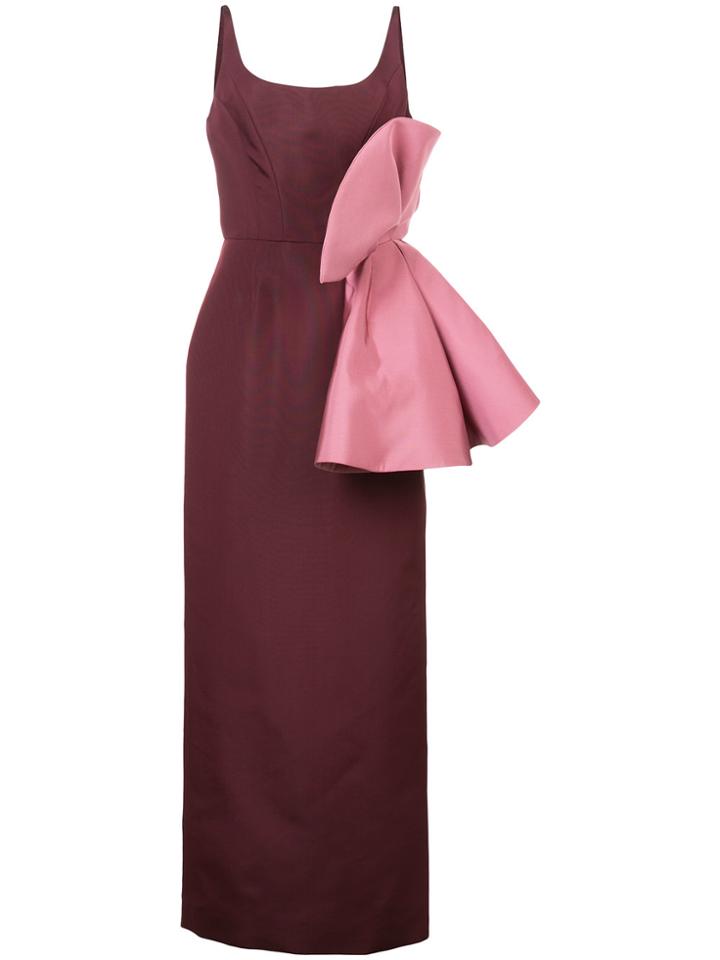 Christian Siriano Bow Detail Dress - Pink & Purple
