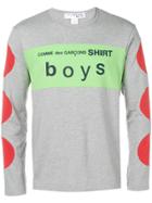 Comme Des Garçons Shirt Boys Long-sleeved Logo T-shirt - Grey