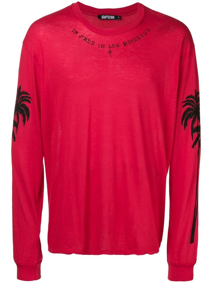 Adaptation Print Long Sleeve T-shirt - Red