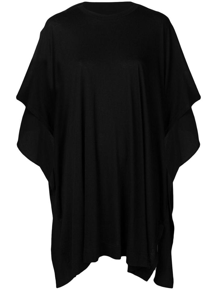 Y's Draped Oversized T-shirt - Black