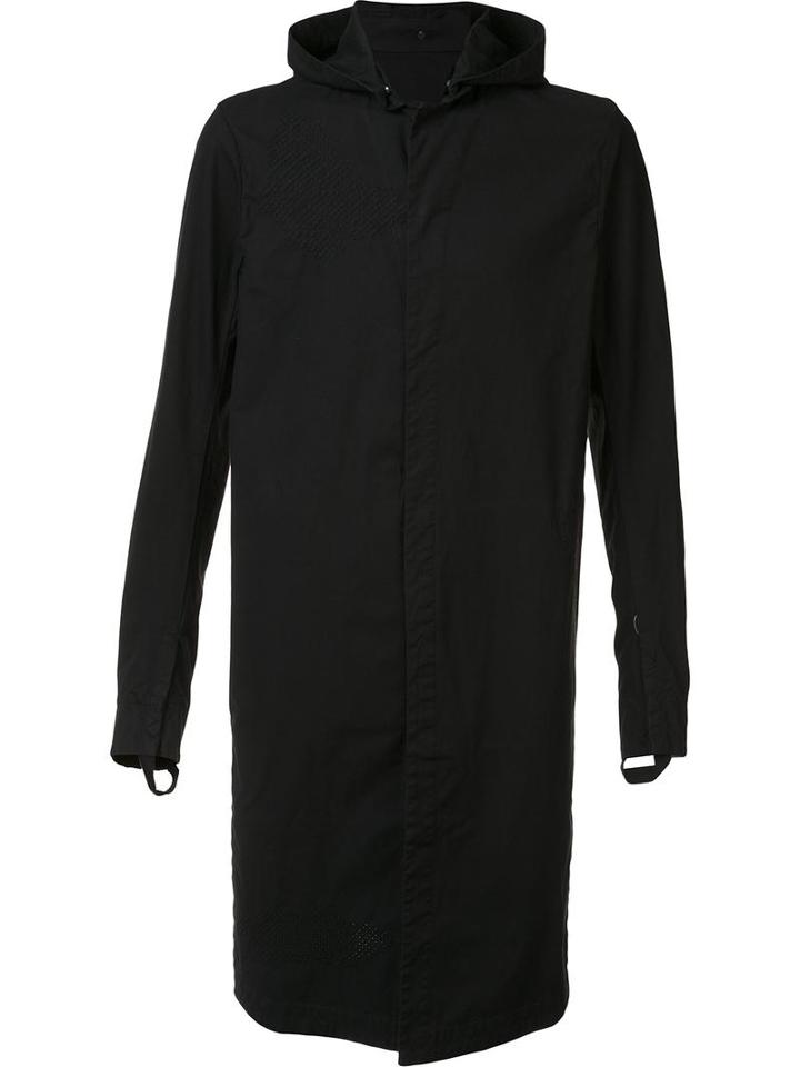 11 By Boris Bidjan Saberi Longline Jacket, Men's, Size: Large, Black, Cotton/spandex/elastane