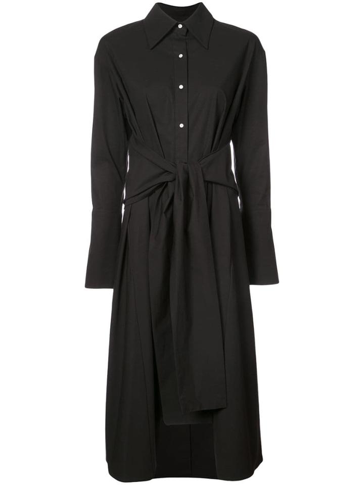 Proenza Schouler Poplin Wrap Dress - Black