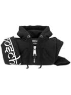Moschino Hoodie Shoulder Bag, Women's, Black, Cotton
