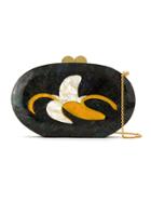 Isla Banana Mother Of Pearl Clutch - Black