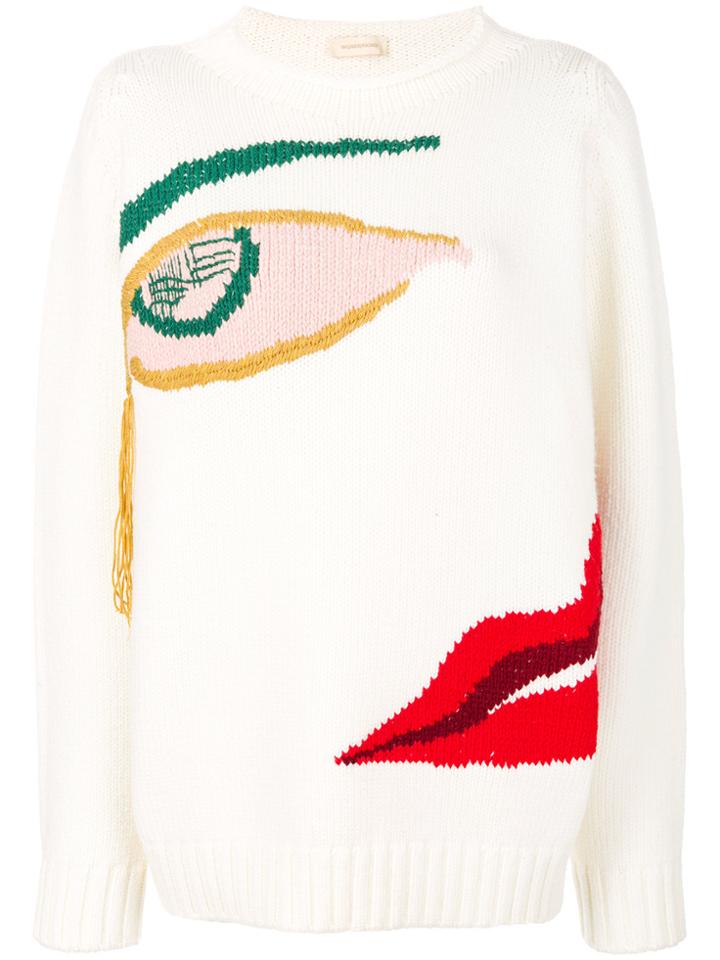 Wunderkind Knitted Face Jumper - Nude & Neutrals