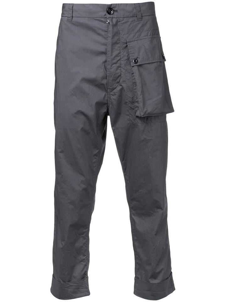 Cropped Trousers - Men - Cotton - 50, Grey, Cotton, Wooster + Lardini