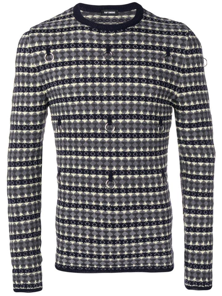 Raf Simons Crew Neck Fitted Jumper - Grey