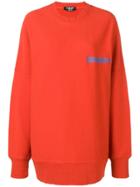 Calvin Klein 205w39nyc Frayed Edge Sweatshirt - Red