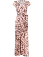 Andamane Leopard Print Wrap Dress - Pink