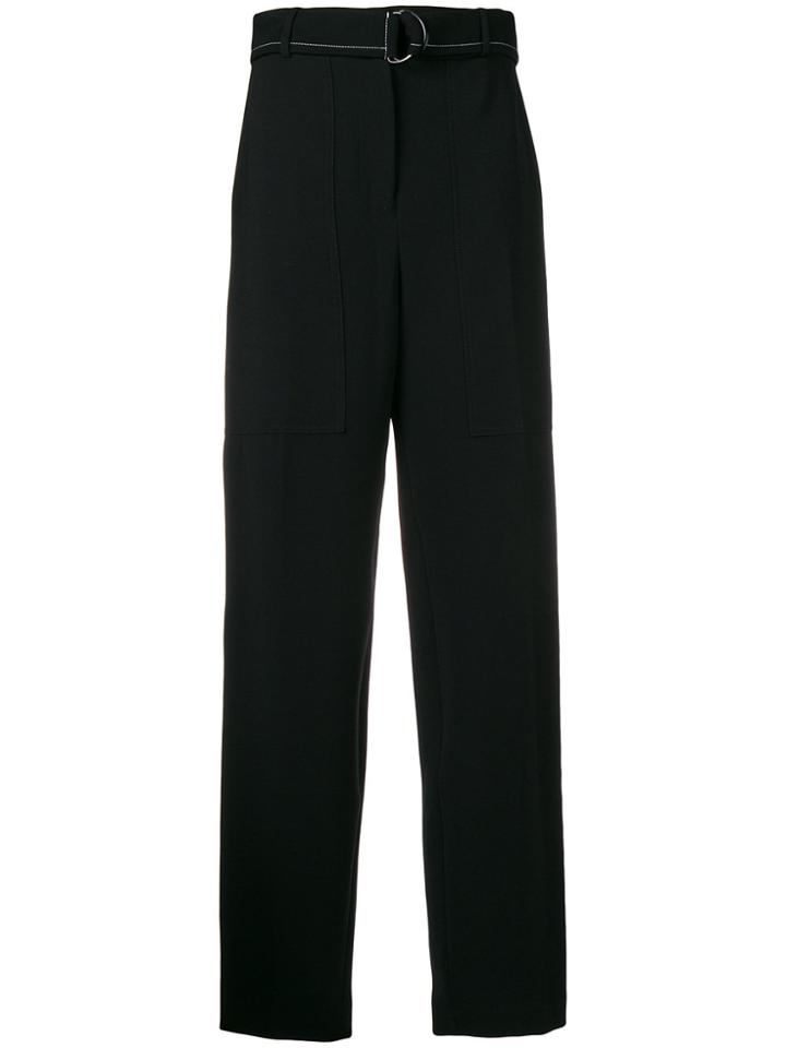 Joseph D-ring Belted Trousers - Black