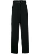 Joseph D-ring Belted Trousers - Black