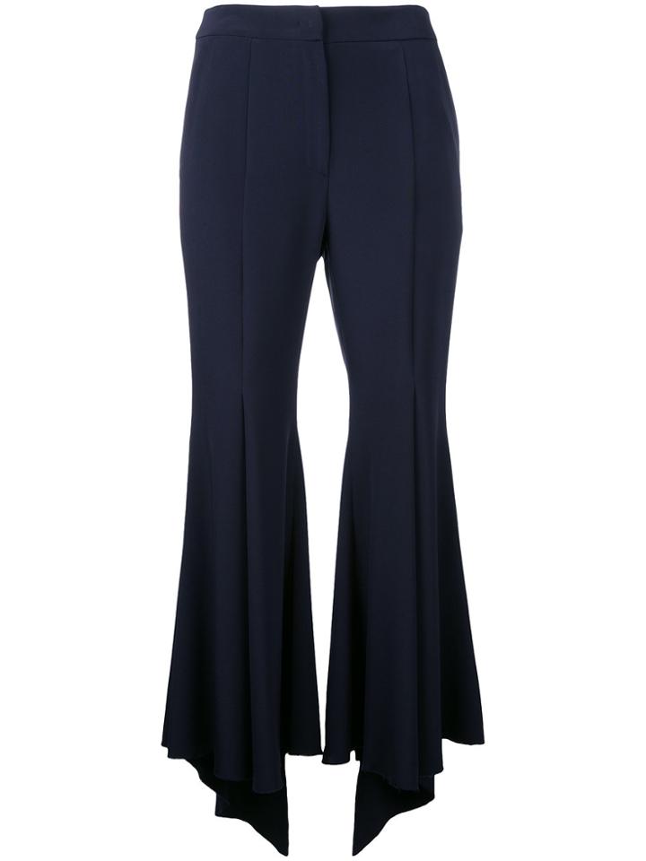 Goen.j Ruffled Cropped Trousers - Blue
